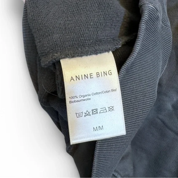 NWT Anine Bing Sweatshirt Jaci Paris is a Myth – Noir Sz Medium - Picture 9 of 15